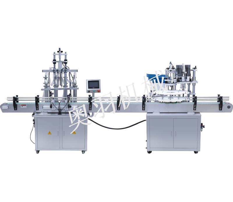 液體肥料四頭自動灌裝旋蓋生產(chǎn)線